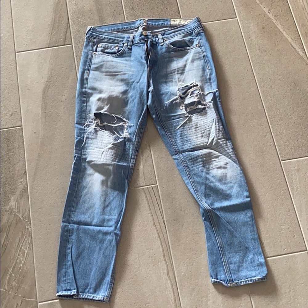 Rag & Bone Distressed Boyfriend Motto Jean